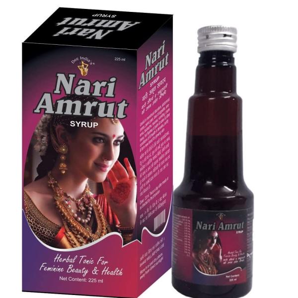 DEE INDIA HERBALS 100% Natural Ayurvedic Nari Amrit Syrup for Women | Improve Irregular Menstruation | Safe, Non-toxic | Health Tonic For General Weakness