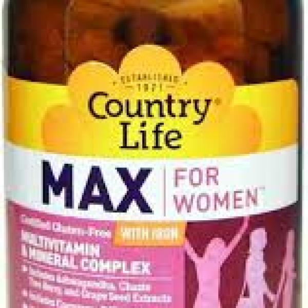 Country Life, Max for Women, Multivitamin & Mineral Complex with Iron, 120 Tablets